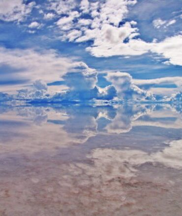 salt flat with water